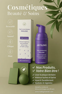 Mousse Blanchiment Dents - Dents Blanches en 7 Jours - Anti-Taches et Anti-Mauvaise Haleine